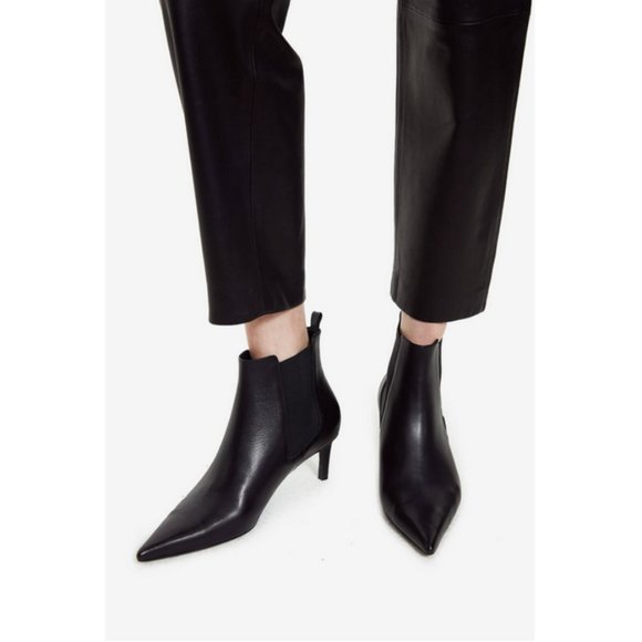 💕ANINE BING💕 Stevie Boots ~ Black Leather 37 New Without Box - Picture 6 of 16